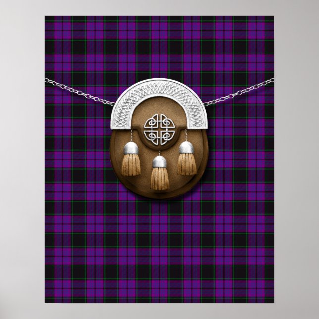 Poster Clan Laird Tartan And Sporran (Frente)