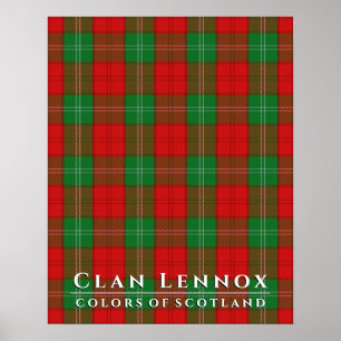 Poster Clan Lennox Colors of Scotland 2 Tartan Xadrez