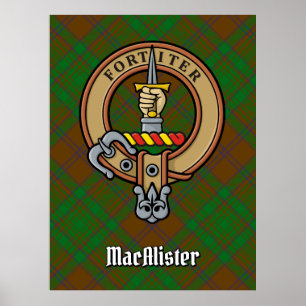 Poster Clan MacAlister Crest sobre a caça a Glenbarr Tart