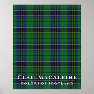 Poster Clan MacAlpine Colors of Scotland Hunting Tartan