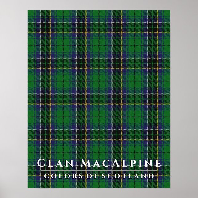 Poster Clan MacAlpine Colors of Scotland Hunting Tartan (Frente)