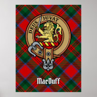 Clan MacDuff Crest sobre Tartan