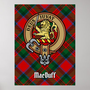 Poster Clan MacDuff Crest sobre Tartan