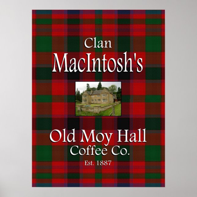Poster Clan MacIntosh's Old Moy Hall Coffee Co. (Frente)