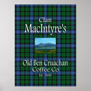Pôster Clan MacIntyre é o antigo Ben Cruachan Coffee Co.