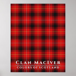 Poster Clan MacIver Colors of Scotland 2 Tartan Xadrez