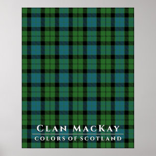 Poster Clan MacKay Colors of Scotland 2 Antiga Tartan