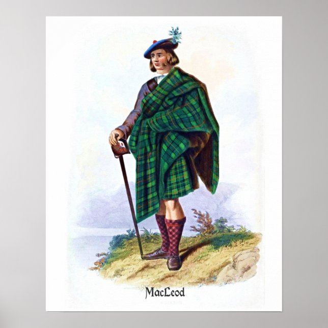Poster Clan MacLeod por R. R. McIan (Frente)
