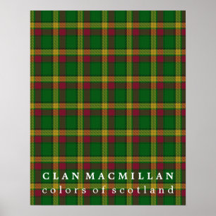 Poster Clan MacMillan Colors of Scotland Tartan