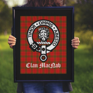 Poster Clan MacNab Crest Crachá e Tartan