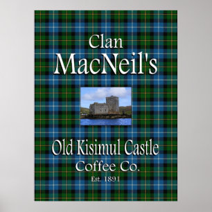 Pôster Clan MacNeil's Old Kisimul Castle Coffee Co.