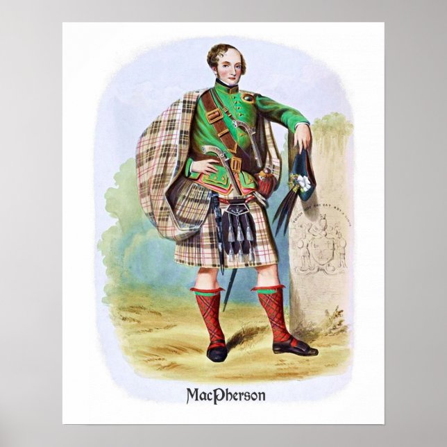 Pôster Clan MacPherson por R. R. McIan (Frente)