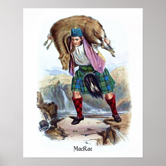 Poster Clan MacRae por R. R. McIan (Frente)