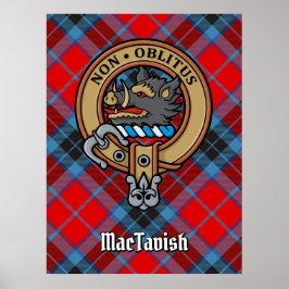 Poster Clan MacTavish Crest sobre Tartan