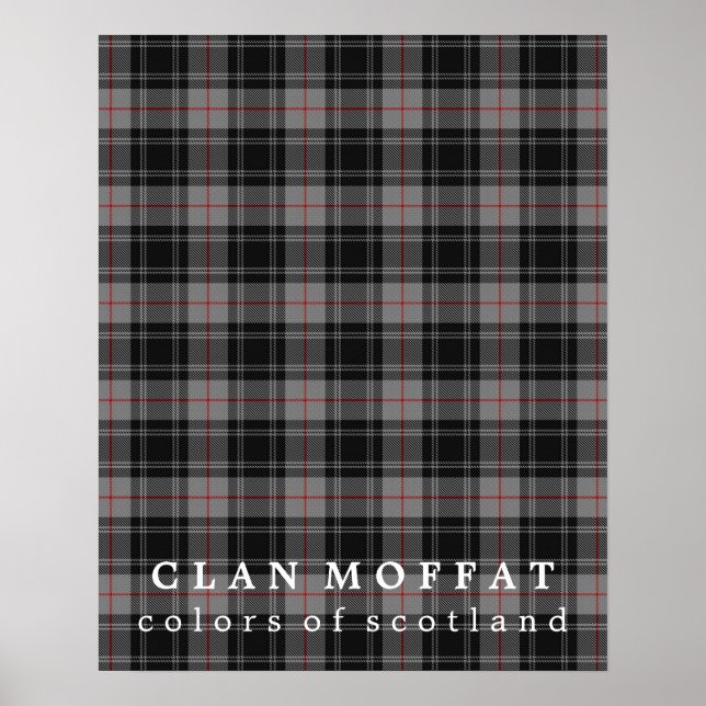 Pôster Clan Moffat Colors of Scotland Tartan (Frente)