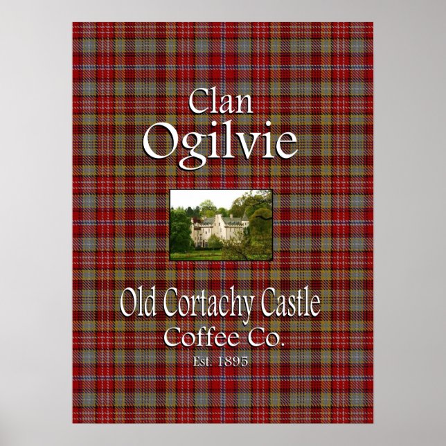 Pôster Clan Ogilvie's Old Cortachy Castle Coffee Co. (Frente)