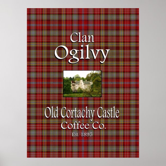 Pôster Clan Ogilvy's Old Cortachy Castle Coffee Co. (Frente)