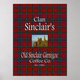 Pôster Clan Sinclair's Old Sinclair Girnigoe Coffee Co.