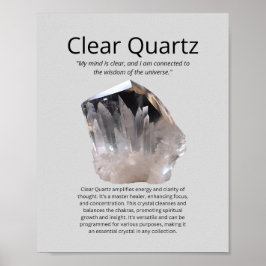 Poster Claramente Significado De Cristal Quartz
