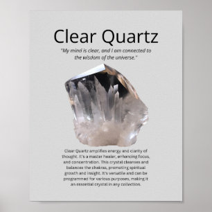 Poster Claramente Significado De Cristal Quartz