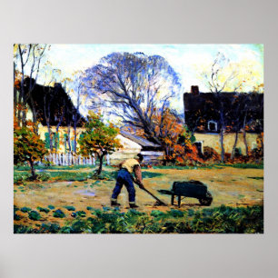 Poster Clarence Gagnon art - Cena de outono, Baie-Santo-P