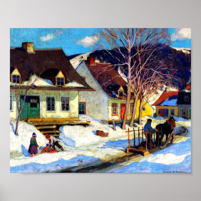 Poster Clarence Gagnon - Vila do Quebec (Frente)