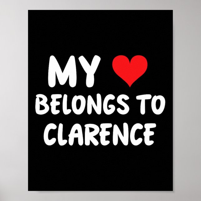 Poster Clarence - Meu Coração Pertence a Clarence - Amor  (Frente)