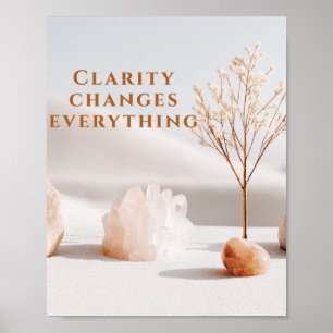 Poster Clareza Muda Tudo Minimalista Neutro