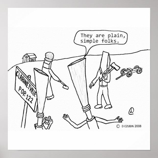 Pôster Clarinetville White (Frente)