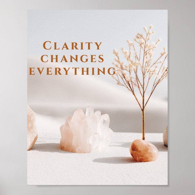 Poster Clarity Changes Everything | Neutral Minimalist (Frente)
