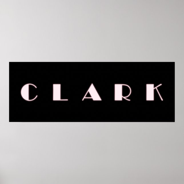 Pôster CLARK Alfabeto - Letra Name Art (Frente)