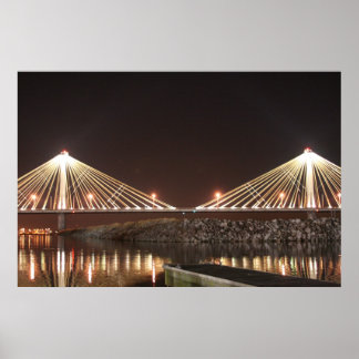 Poster Clark Bridge At Night