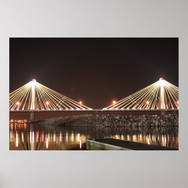 Poster Clark Bridge At Night (Frente)