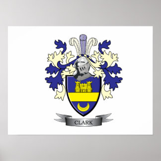 Poster Clark Family Crest Casaco de Armas