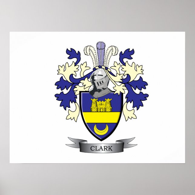 Poster Clark Family Crest Casaco de Armas (Frente)