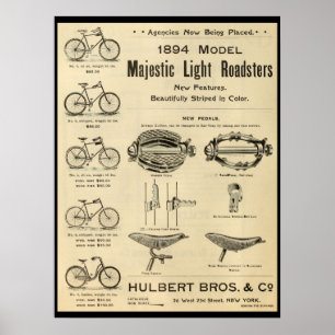 Poster claro majestoso do anúncio da bicicleta de