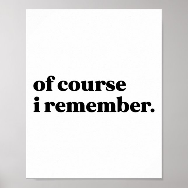 Poster Claro Que Me Lembro Do Sticker (Frente)