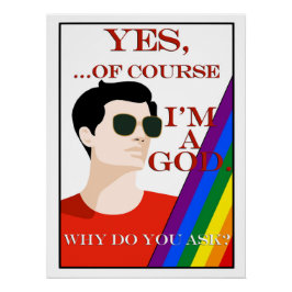 Pôster Claro que sou um Homem Orgulho gay de Deus.
