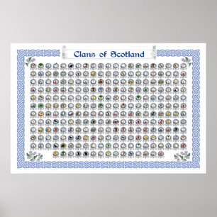 Poster Clãs da Scotland Heraldic Wall Art