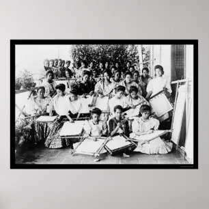 Pôster Classe 1901 do bordado de Manila