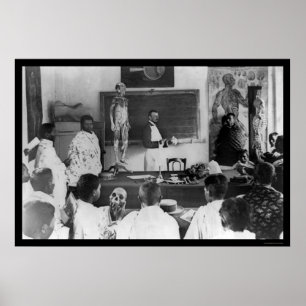 Poster Classe da anatomia no Sudão, África 1920