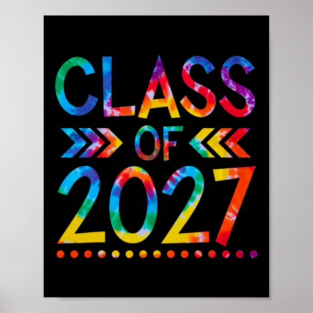 Poster Classe de 2027 - Tie dye Back to School of 20 (Frente)
