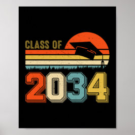 Poster Classe De 2034 Cresce Com A Vintagem Do Formando P