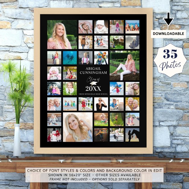 Poster Classe de Colagem de Fotos de Graduação do Partido (Criador carregado)