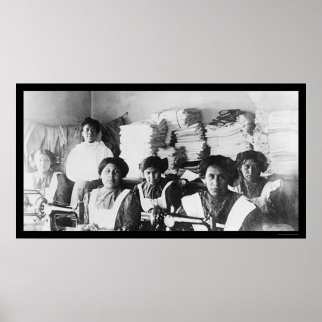 Poster Classe de costura na Escola Indiana de Bismarck, 1 (Frente)