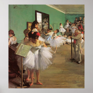 Pôster Classe de dança - Pintura de Balé de Vintage - p