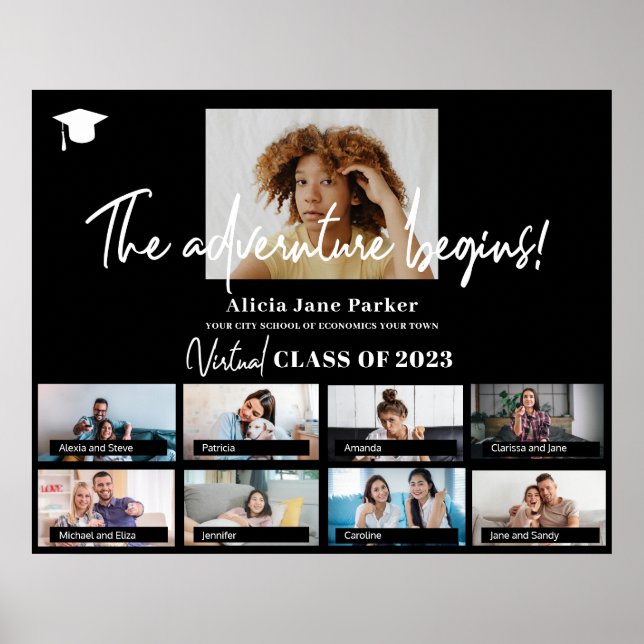 Poster Classe de gradação de fotos personalizadas do ano (Frente)