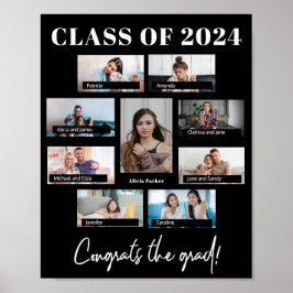 Poster Classe de graduação personalizada de 8 imagens em