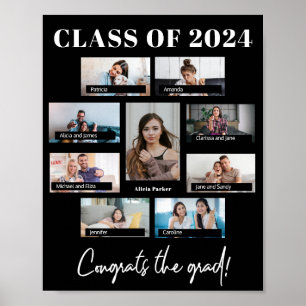 Poster Classe de graduação personalizada de 8 imagens em 