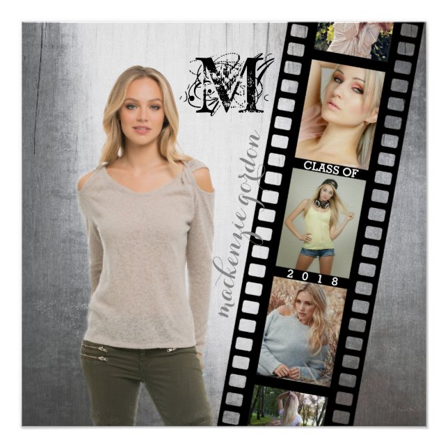 Pôster Classe de Quadro de Foto do Formando Retrato do Ma (Frente)